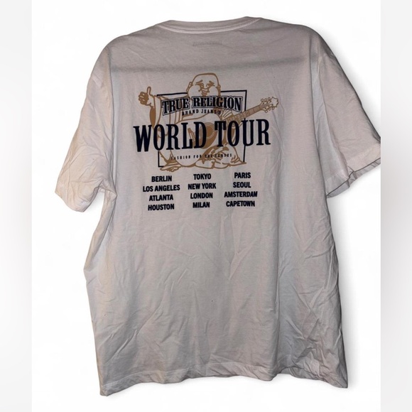 True Religion White Logo Short Sleeve Tee - Picture 2 of 3